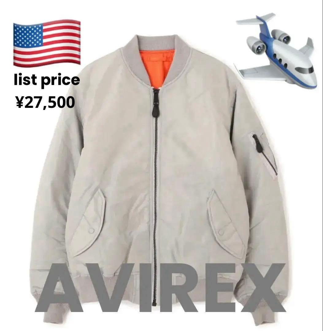 ジャケット・アウター AVIREX MA-1 COMMERCIAL silver color