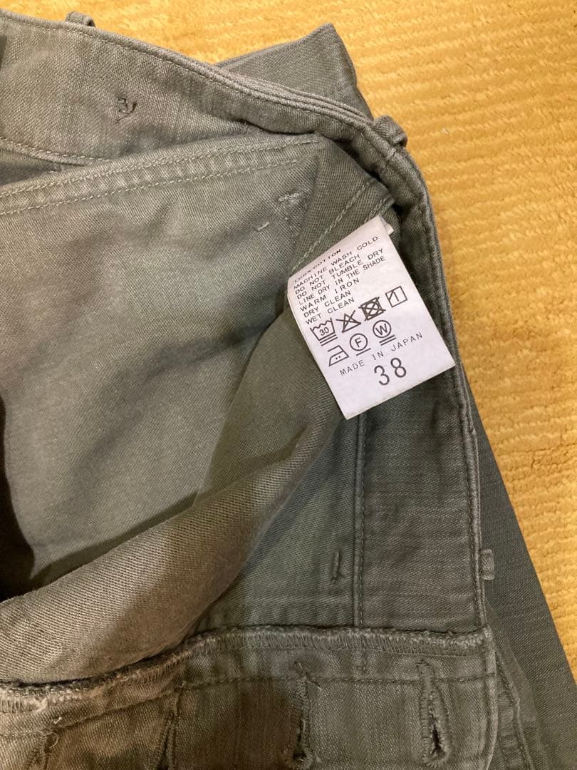 FRAMe WORK ミリタリースラブ バックサテンベイカーパンツ