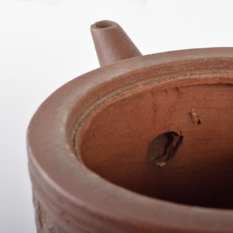 中国　宣興名壷銘　紫砂　朱泥　急須　茶壷　茶こし付　M　R6618