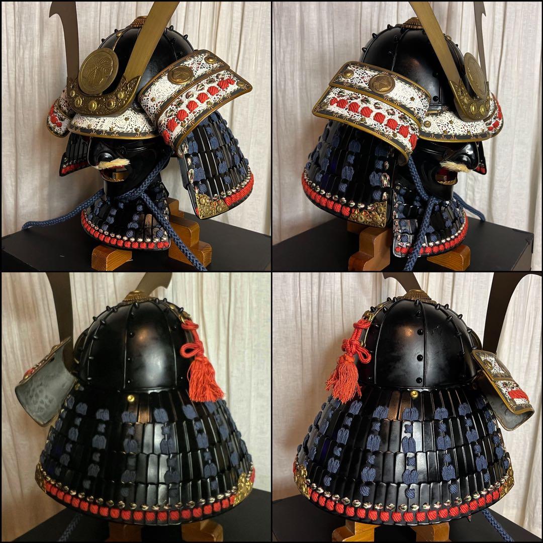 新品同様、美品！『光忍』丸武工房製【鎧•甲冑】紺糸威 黒胴 当世具足　甲冑 一式