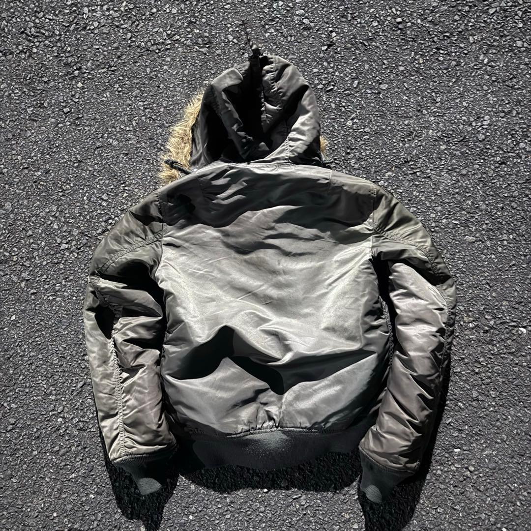 超希少00s ALPHA n2b ma1 ファー付き　フライト　ジャケット 短丈