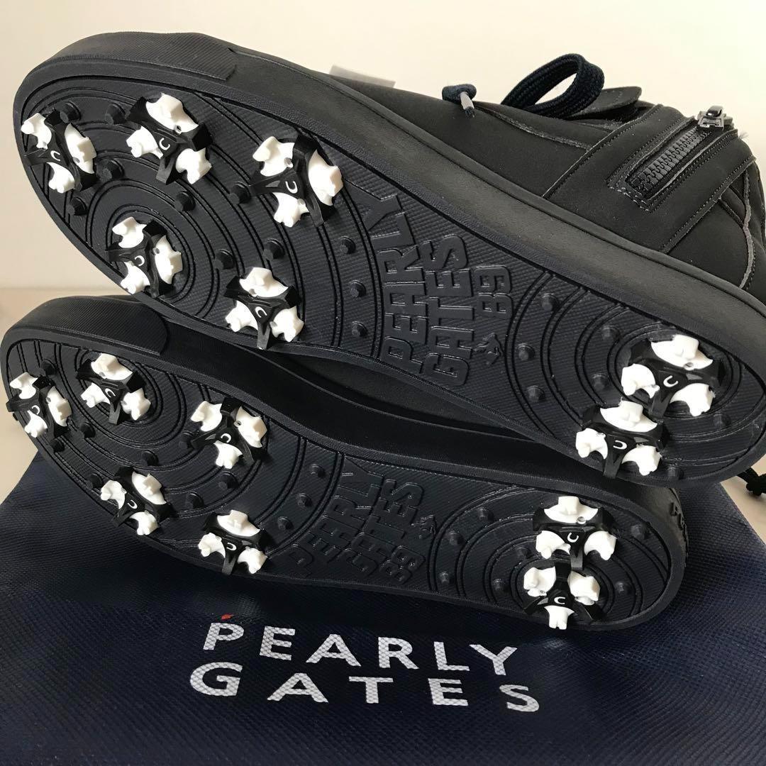 定価35200円【新品】24.5cmパーリーゲイツミドルカットゴルフスパイク紺