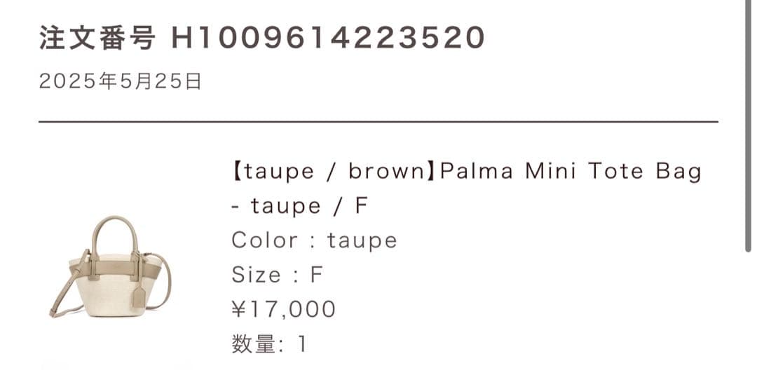 バッグ Herlipto Palma mini tote bag taupe