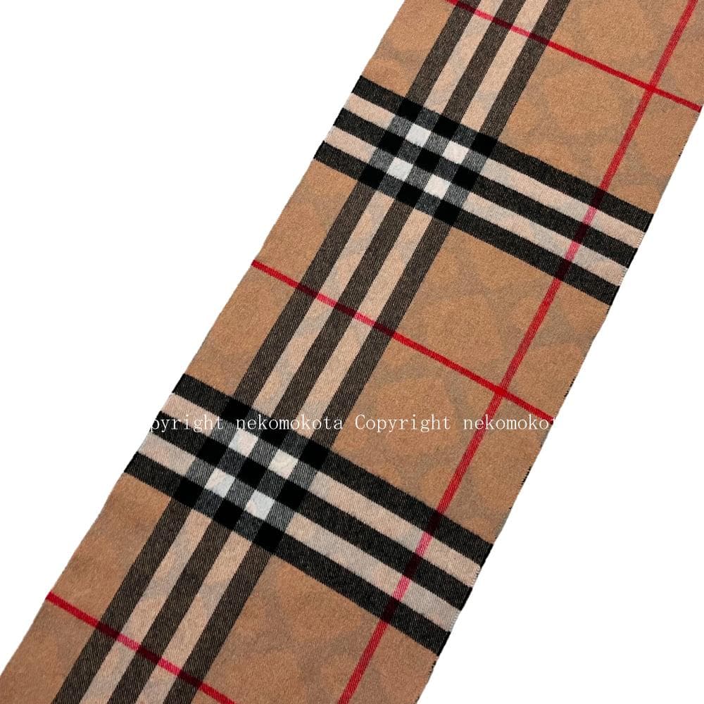 美品 バーバリー リバーシブル カシミヤ チェック マフラー BURBERRY