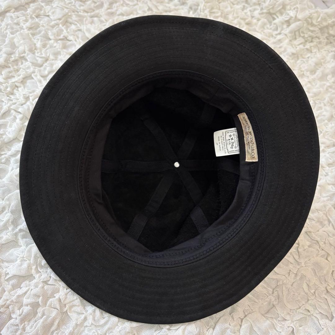 極美品　the h.w.dog&co オイルド加工ヌバックレザーハット 牛革