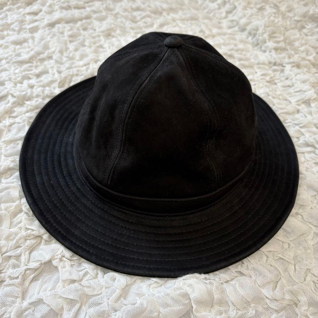 極美品　the h.w.dog&co オイルド加工ヌバックレザーハット 牛革