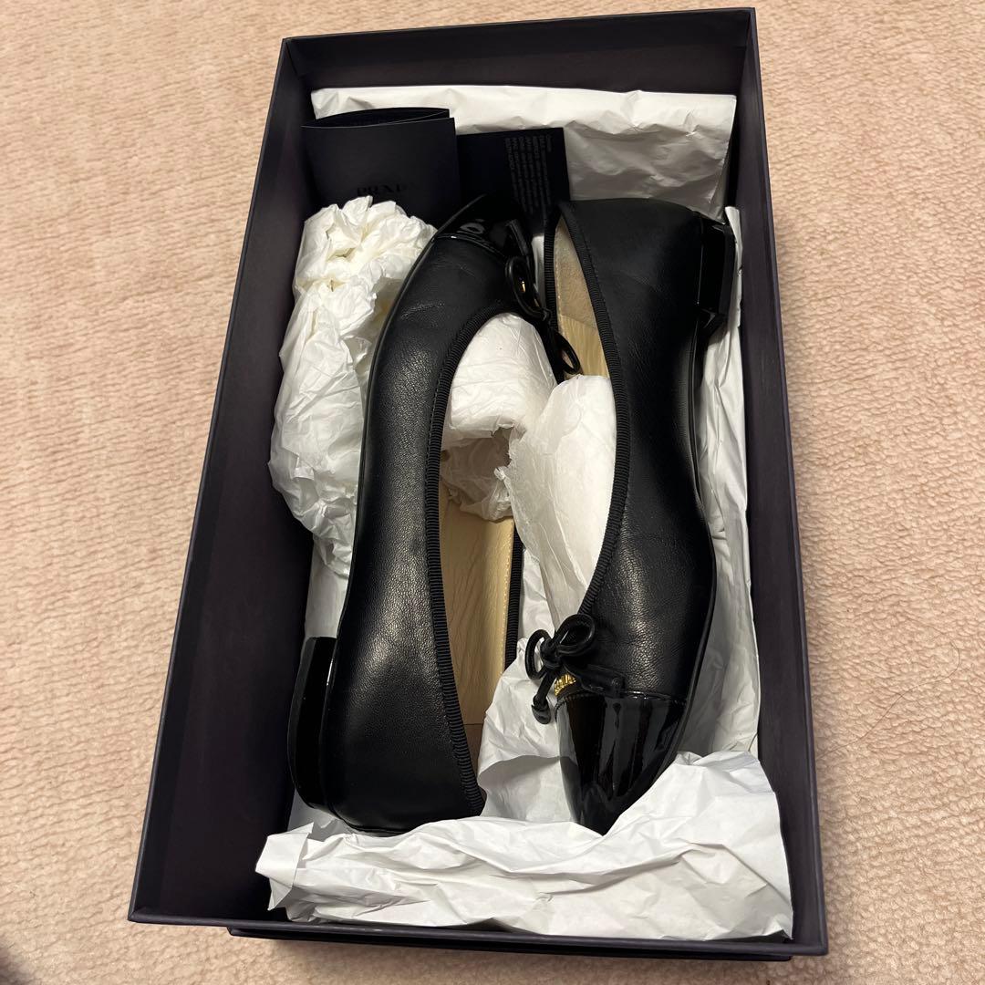 【coco】PRADA ブラック フラットシューズ　36.5