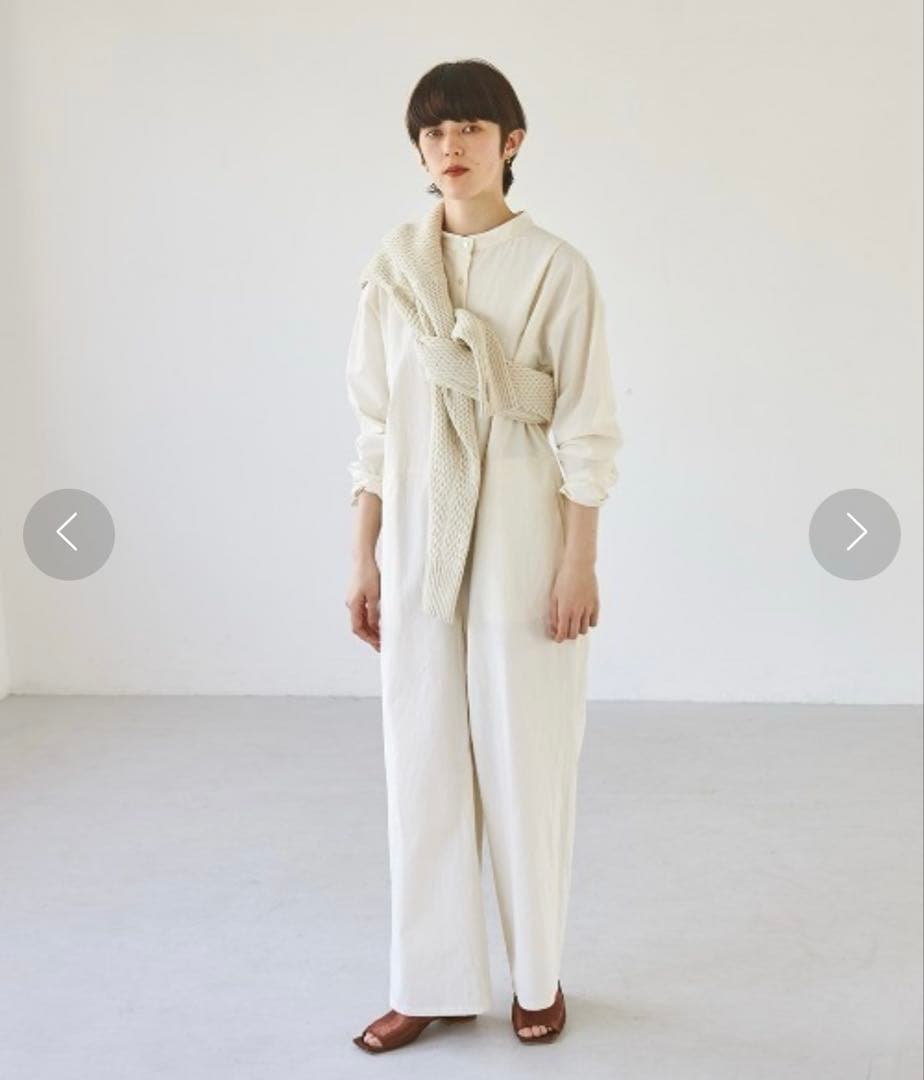 M*i様 TODAYFUL タイフライターシャツコンビオールインワン ホワイト