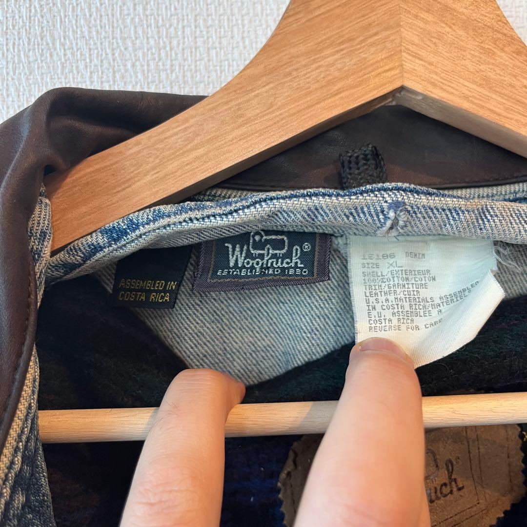 アメリカ製 WOOLRICH デニム ハンティングジャケット ブランケット付き
