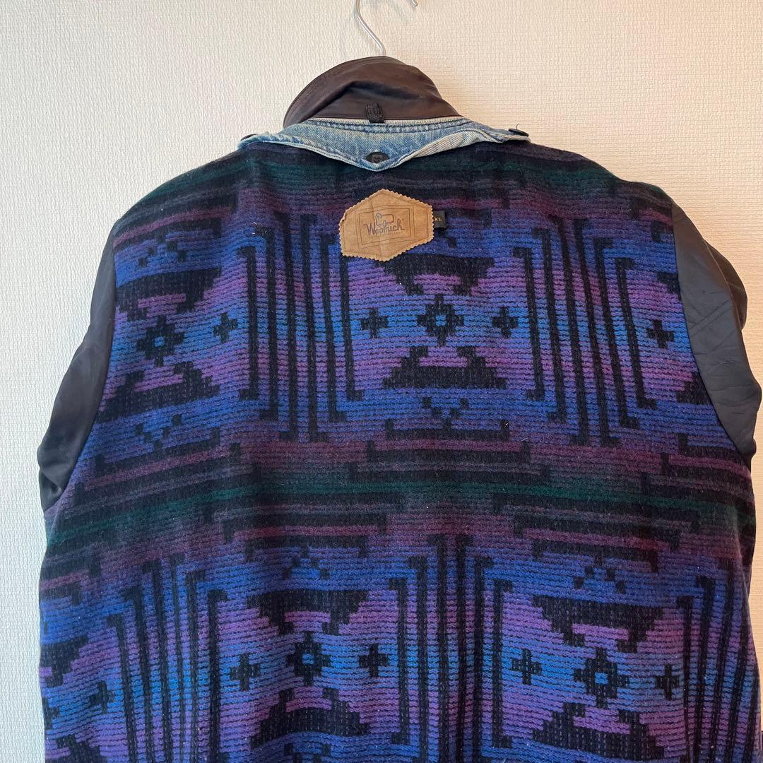 アメリカ製 WOOLRICH デニム ハンティングジャケット ブランケット付き