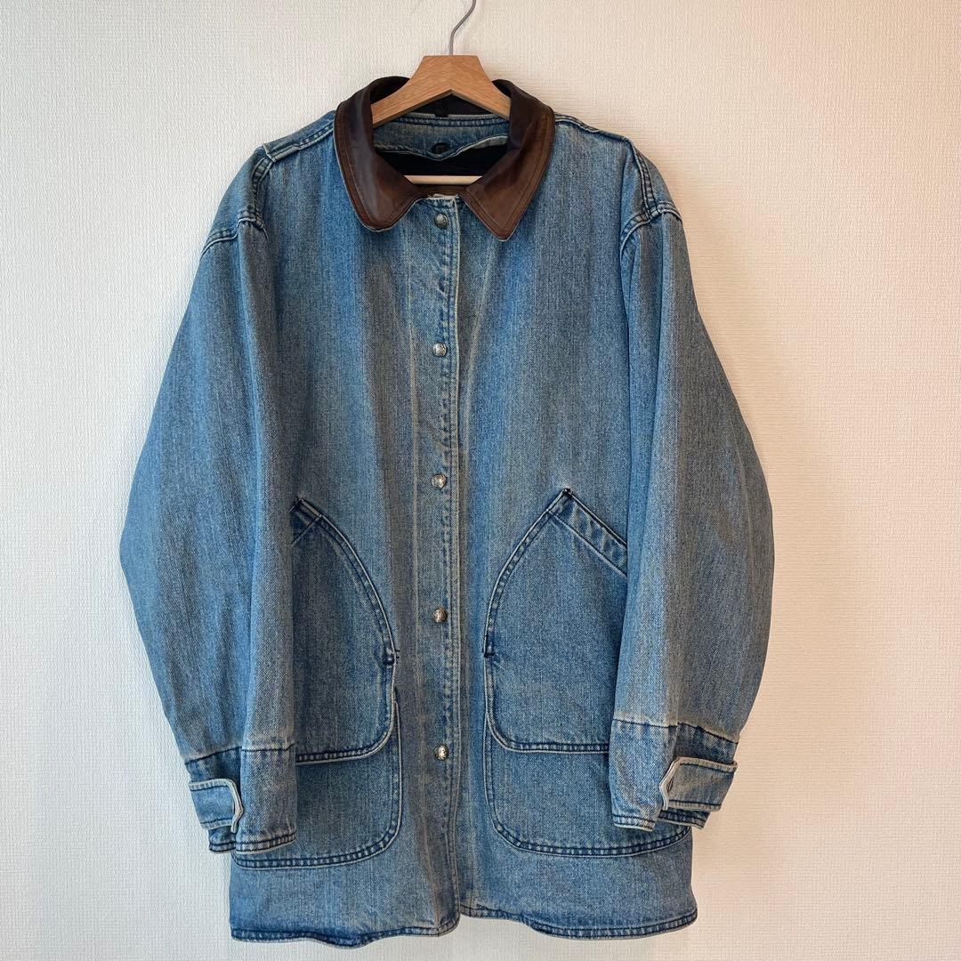 アメリカ製 WOOLRICH デニム ハンティングジャケット ブランケット付き