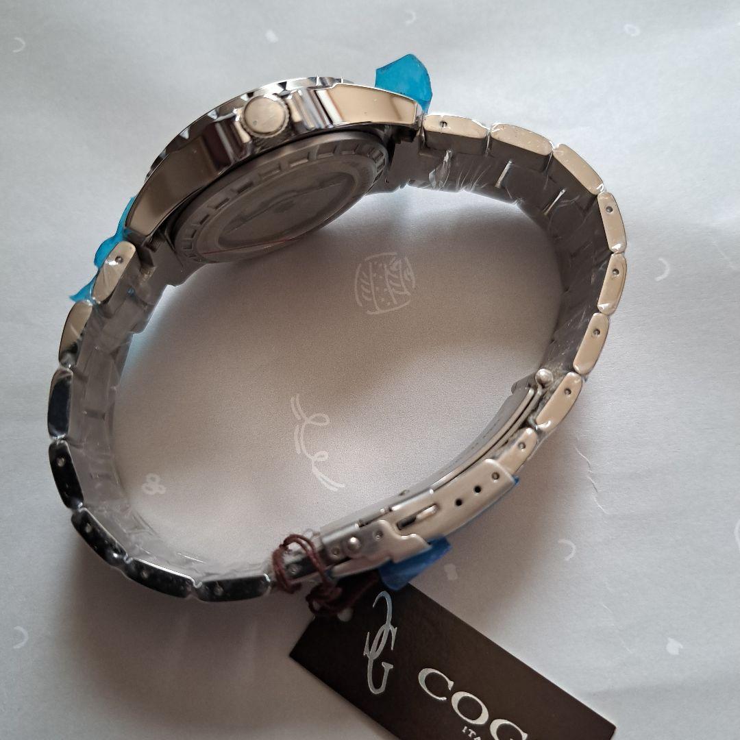 自動巻き時計 ホワイト文字盤 シルバーバンド