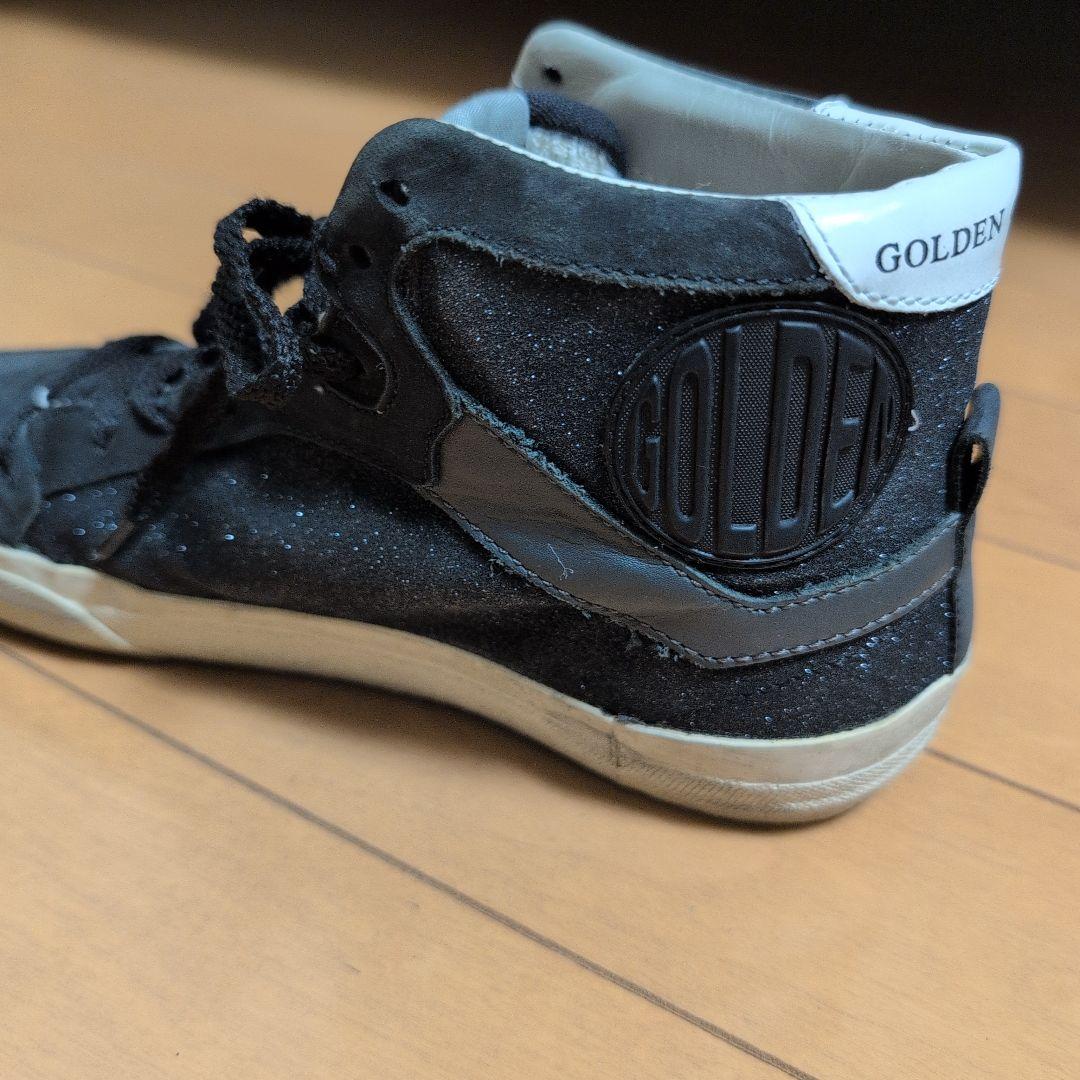 ゴールデングース　GOLDEN /DB ブラック ハイカットスニーカー