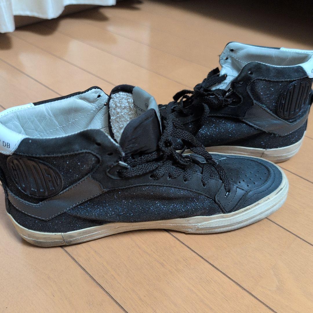 ゴールデングース　GOLDEN /DB ブラック ハイカットスニーカー