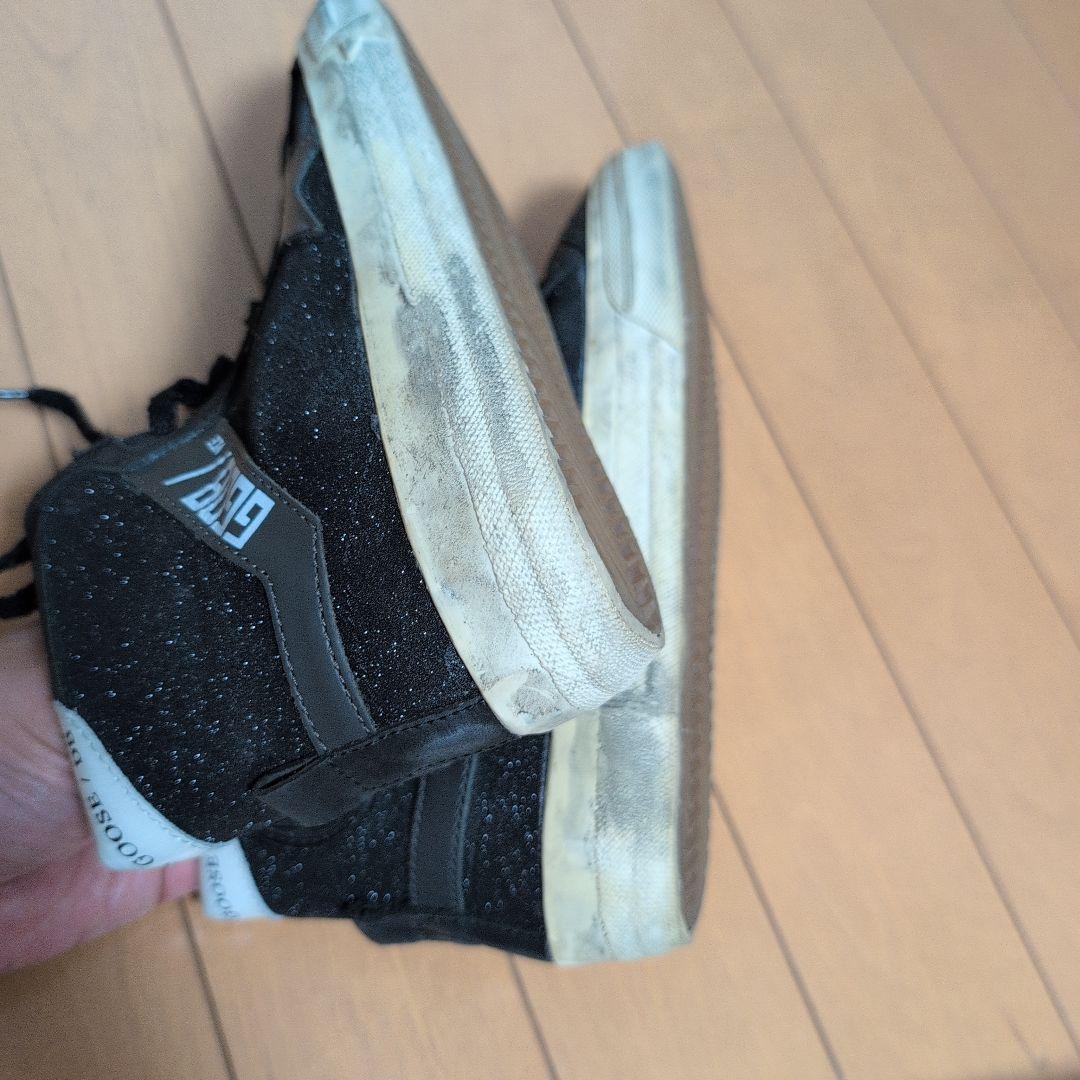 ゴールデングース　GOLDEN /DB ブラック ハイカットスニーカー