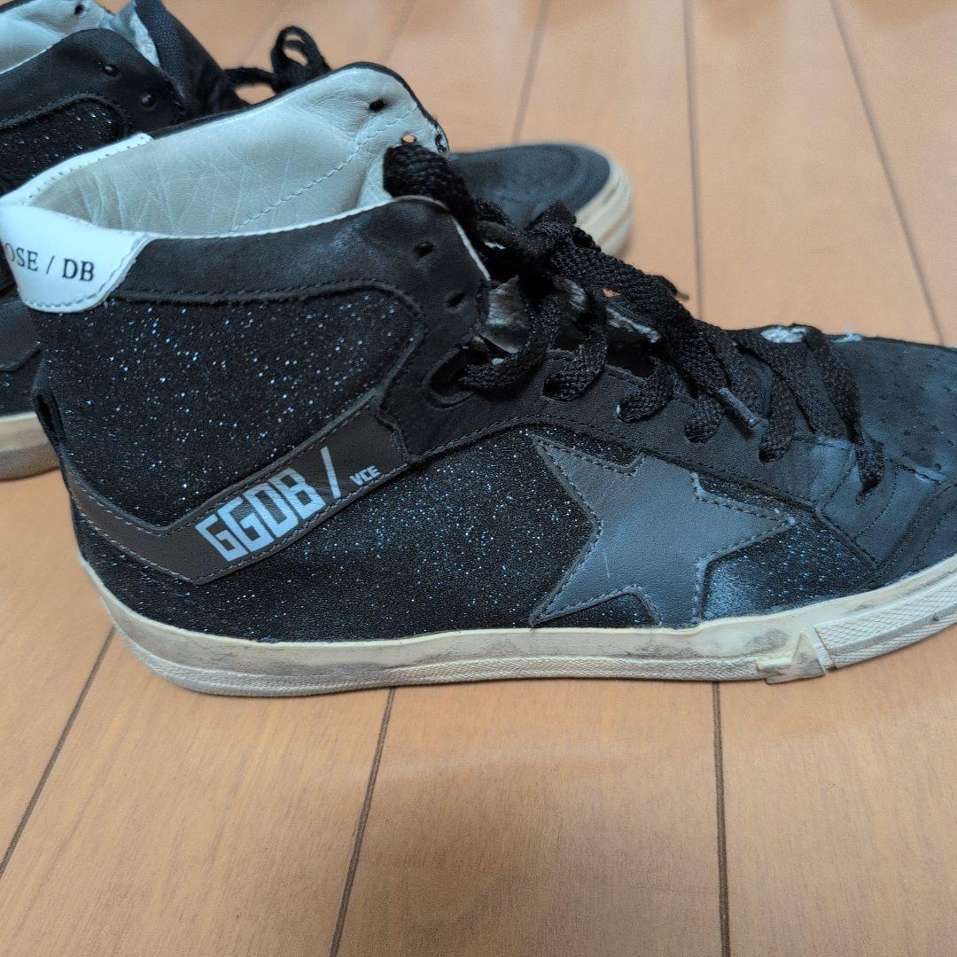 ゴールデングース　GOLDEN /DB ブラック ハイカットスニーカー