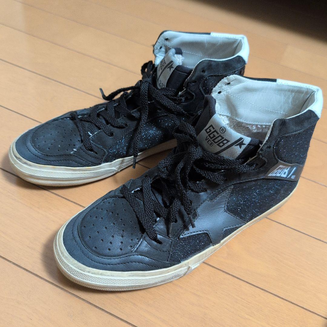 ゴールデングース　GOLDEN /DB ブラック ハイカットスニーカー