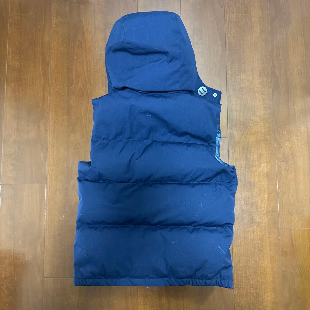 The North Face フード付きダウンベスト ネイビー