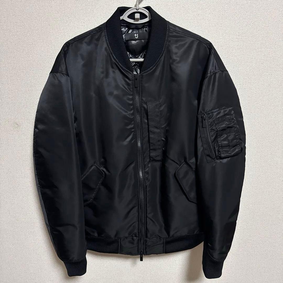 ユニクロ UNIQLO +J ハイブリッドダウンオーバーサイズMA-1 ブラック