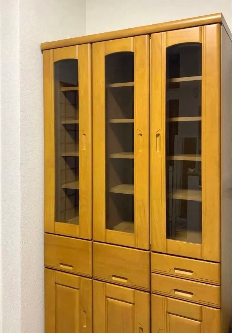 木製 食器棚 カップボード 大量収納