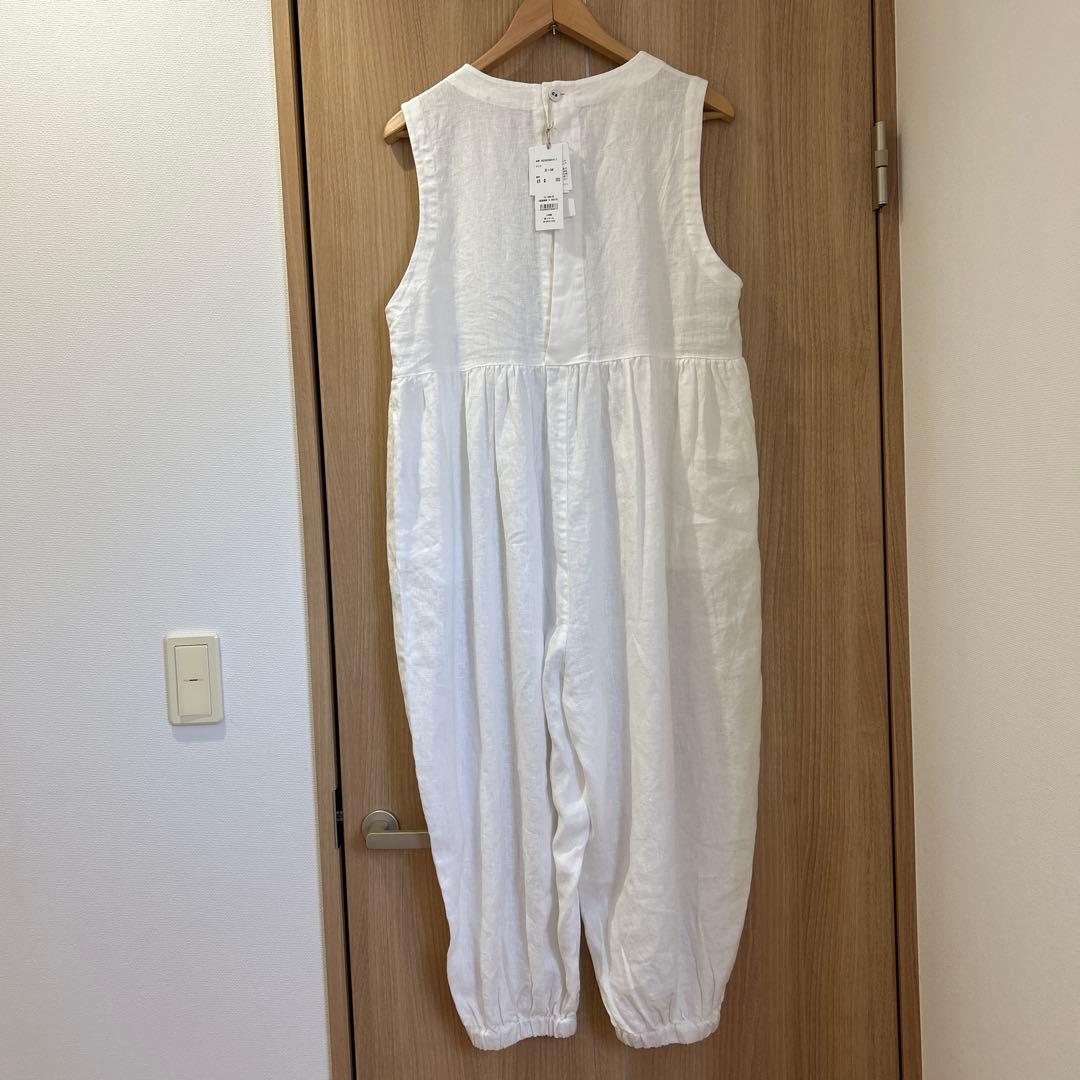 TUTIE. Sachiさんコラボ　リネンオールインワン　ホワイト　S-M