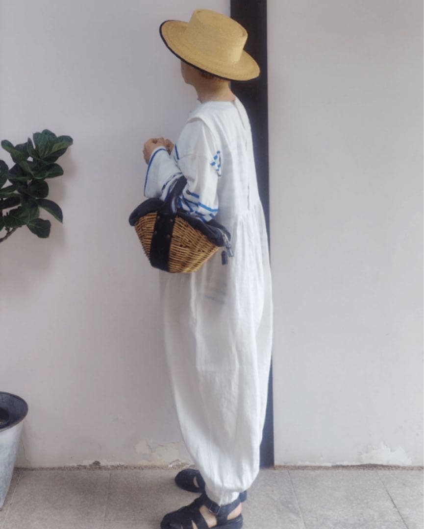 TUTIE. Sachiさんコラボ　リネンオールインワン　ホワイト　S-M