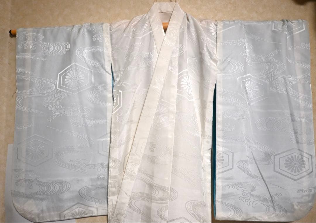 お宮参り 男の子 産着 祝着 正絹 七五三 鷹（長襦袢・帽子・涎掛け付）美品