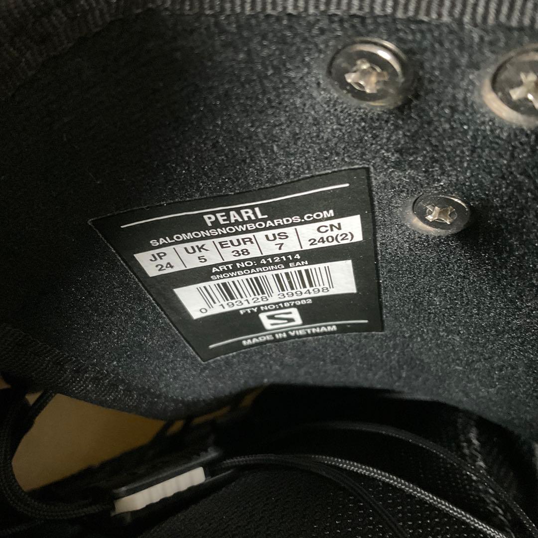 週末値下げ　SALOMON スノーボードブーツ ブラック　レディース　24cm