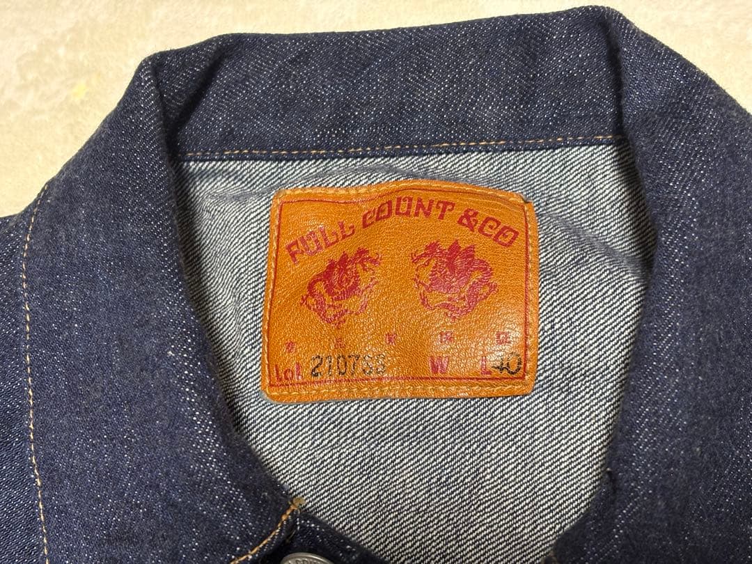 FULL COUNT 2107ss 1stデニムジャケット　40サイズ