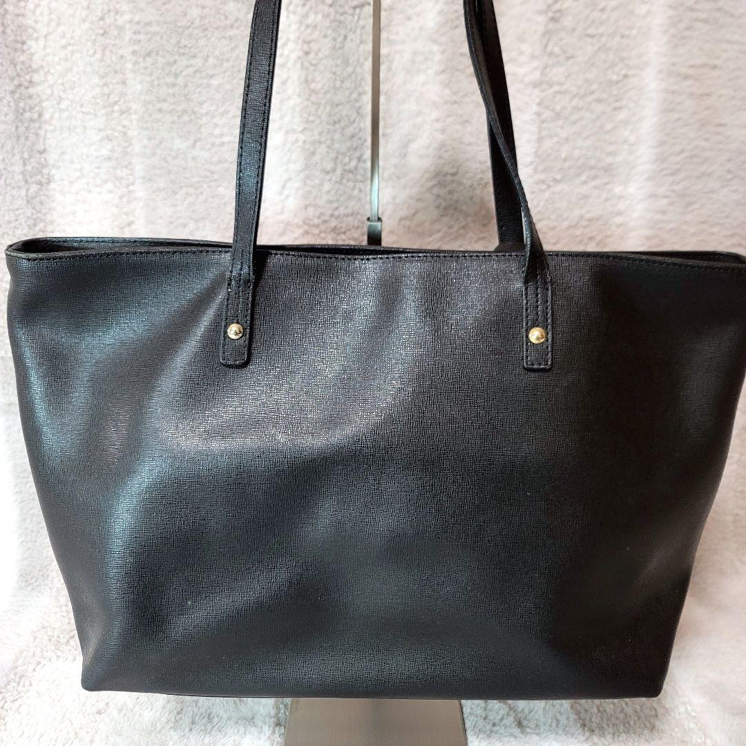 FURLA レザートートバッグ 黒 A4 チャーム 通勤 通学