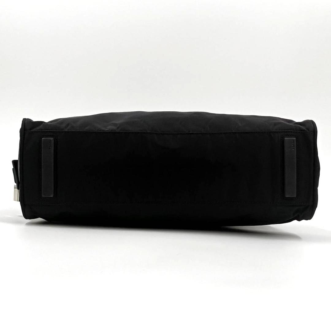 極希少✨ギャラ付 プラダ 南京錠 トートバッグ 三角ロゴ ナイロン 革 黒 タグ