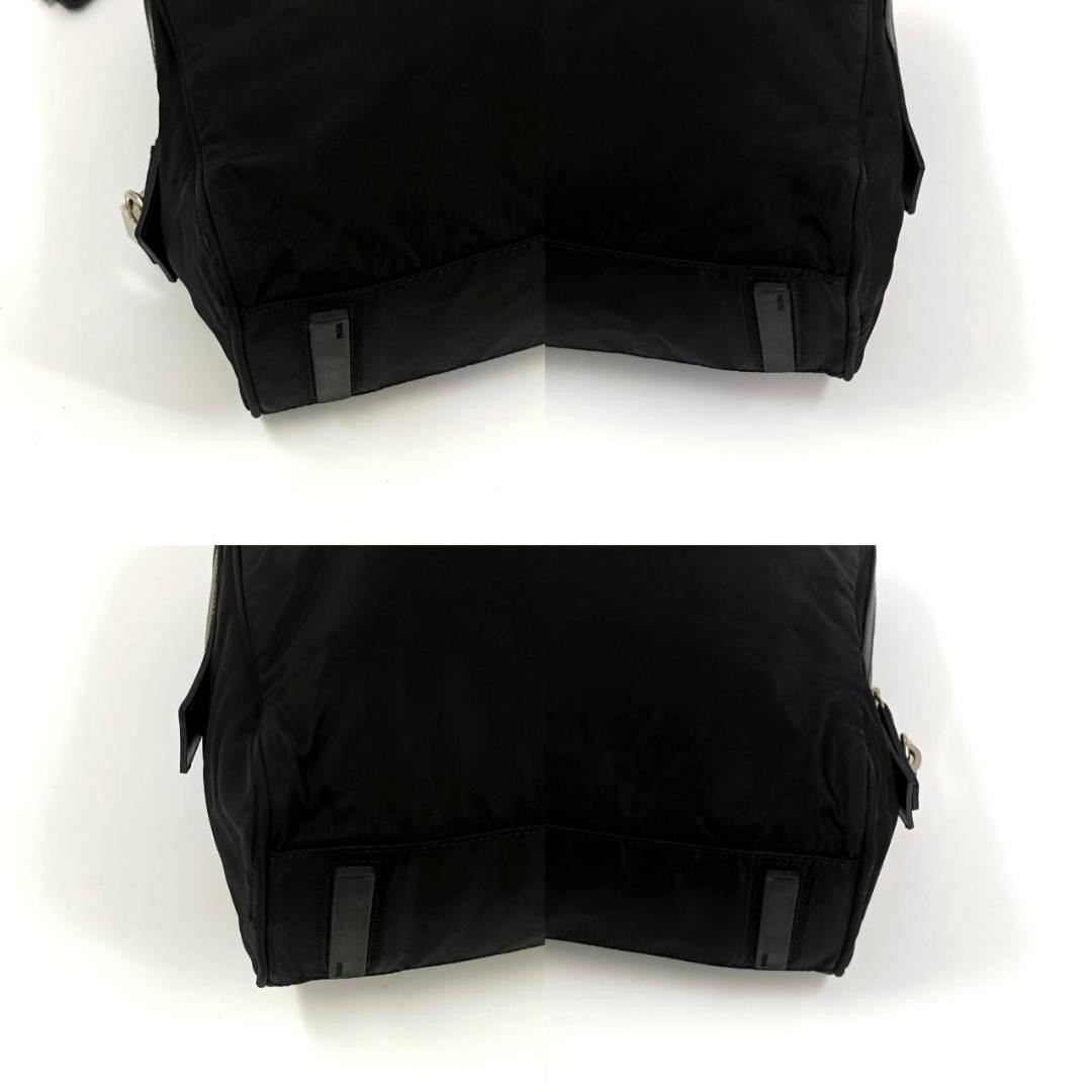 極希少✨ギャラ付 プラダ 南京錠 トートバッグ 三角ロゴ ナイロン 革 黒 タグ