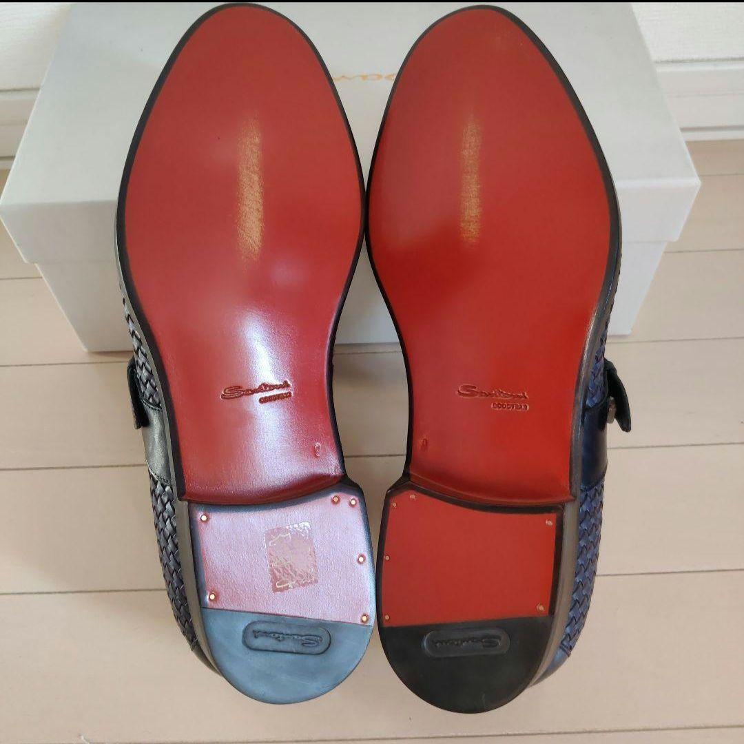 Satoni サントーニ 編み込み モンクストラップ ローファー 9/27.6