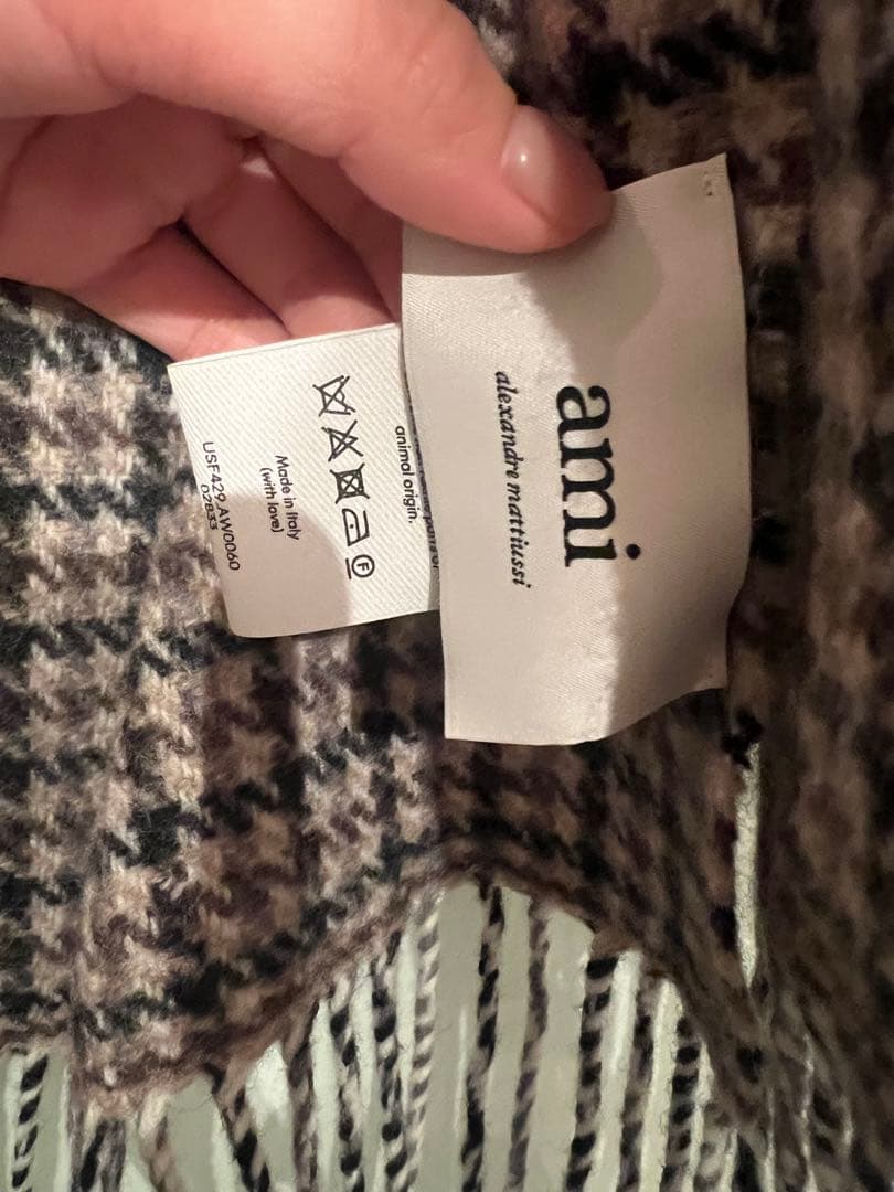 ami チェック柄 マフラー