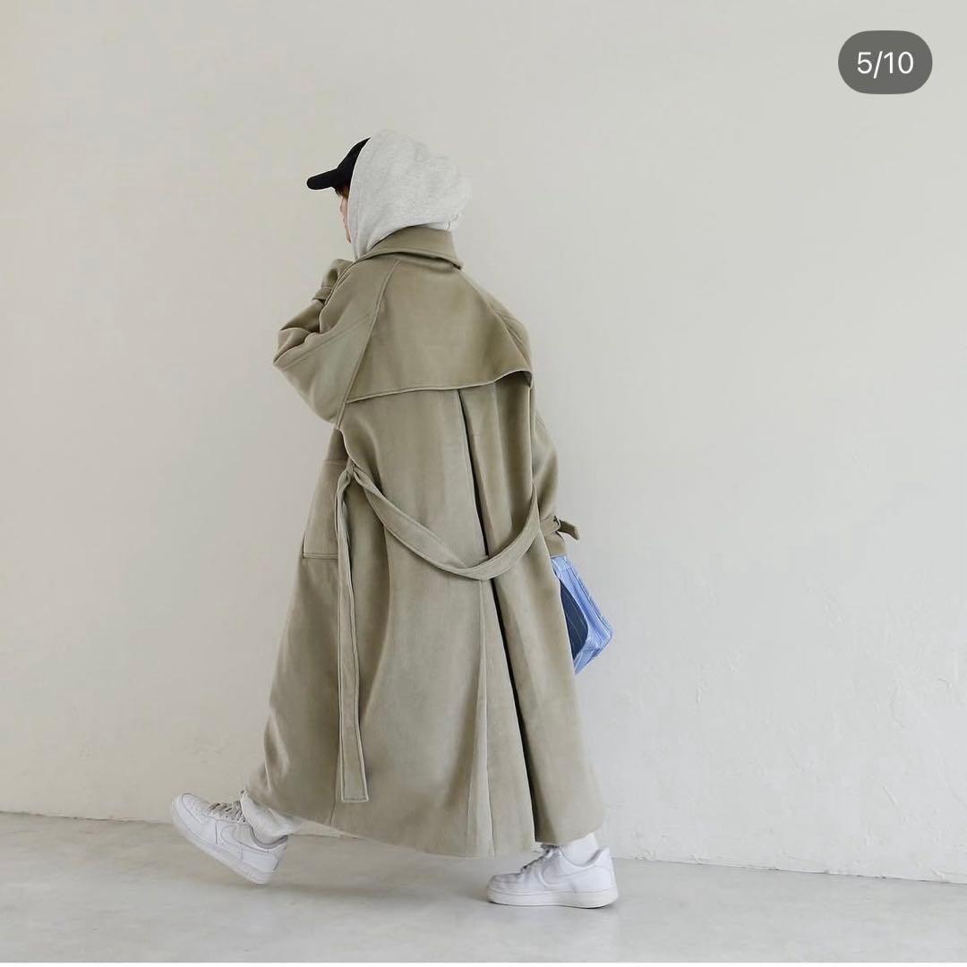 cara by katrin tokyo ビジューボタンメルトントレンチコート