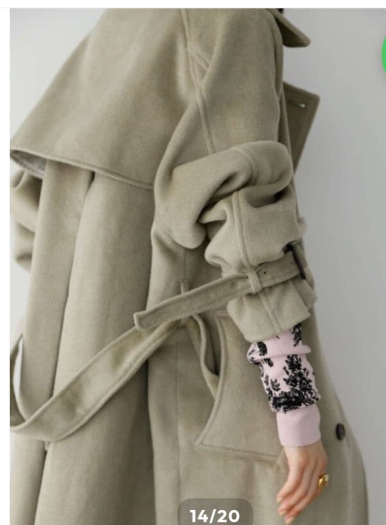 cara by katrin tokyo ビジューボタンメルトントレンチコート