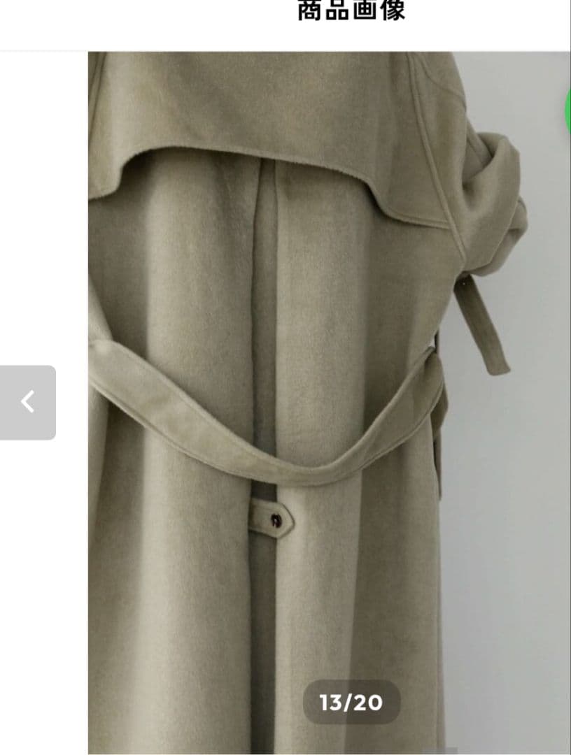 cara by katrin tokyo ビジューボタンメルトントレンチコート