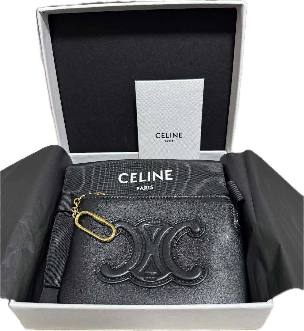 CELINE ブラックレザー ケース