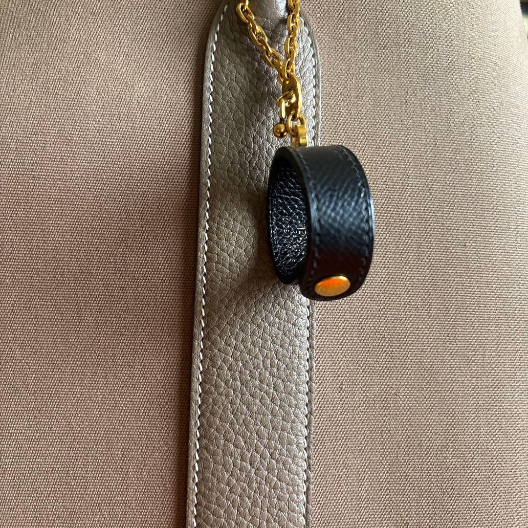 HERMES 黒レザー グローブホルダー