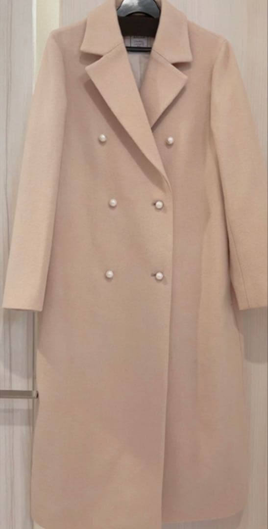 AMLILE♡ パールボタンチェスターコート BEIGE