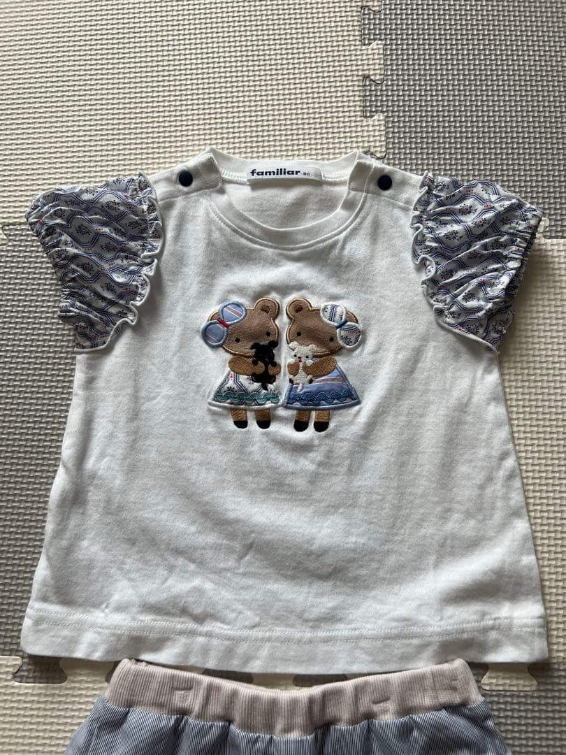 familiar ベビー服 Tシャツとフリルスカートセット