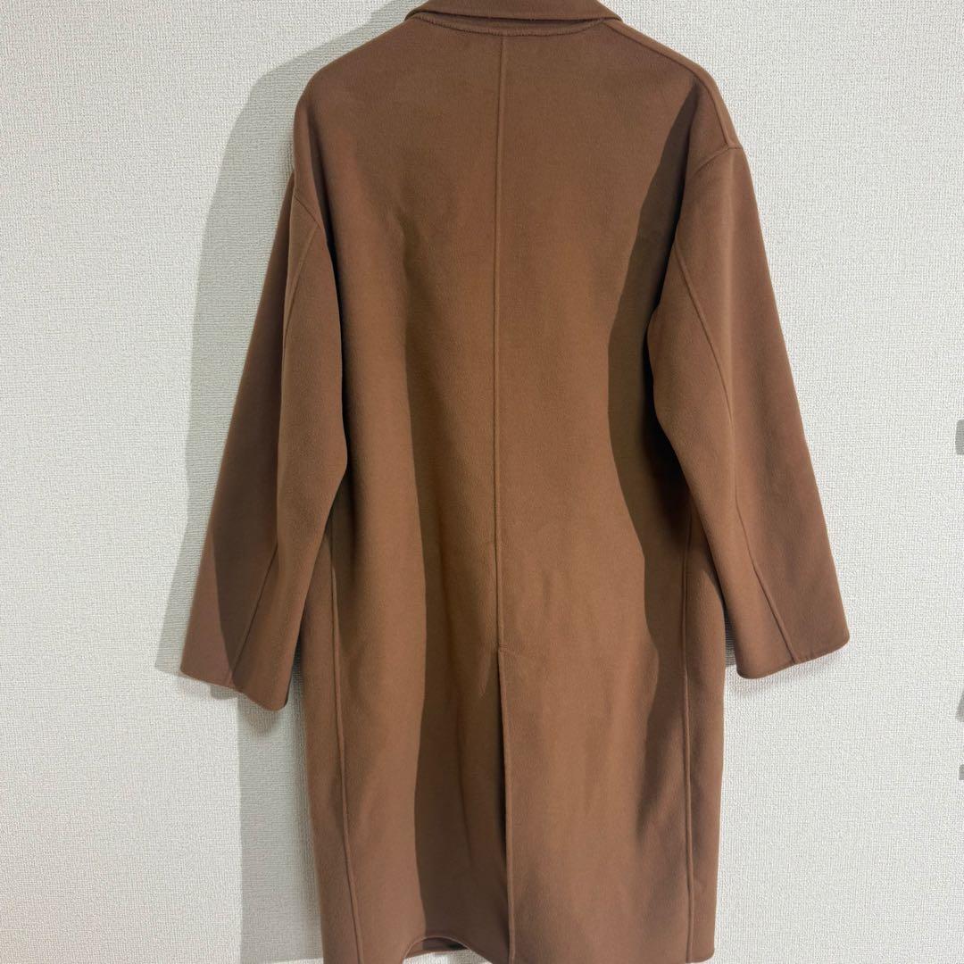 美品　FRAMeWORK SUPER160sダブルブレストコート　キャメル