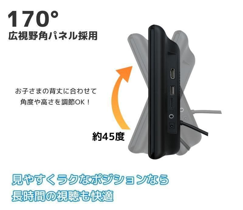 10.1インチ DVDモニター 車載用 後部座席 IPS液晶 高画質 2台セット