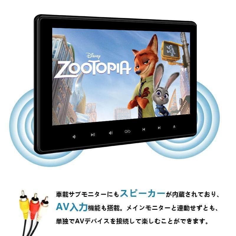 10.1インチ DVDモニター 車載用 後部座席 IPS液晶 高画質 2台セット