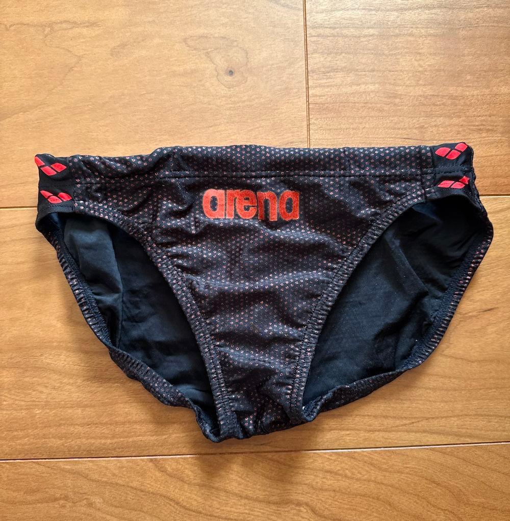 【レア】arena トライスーツ トライアスロン ブラック×レッド M　競パン