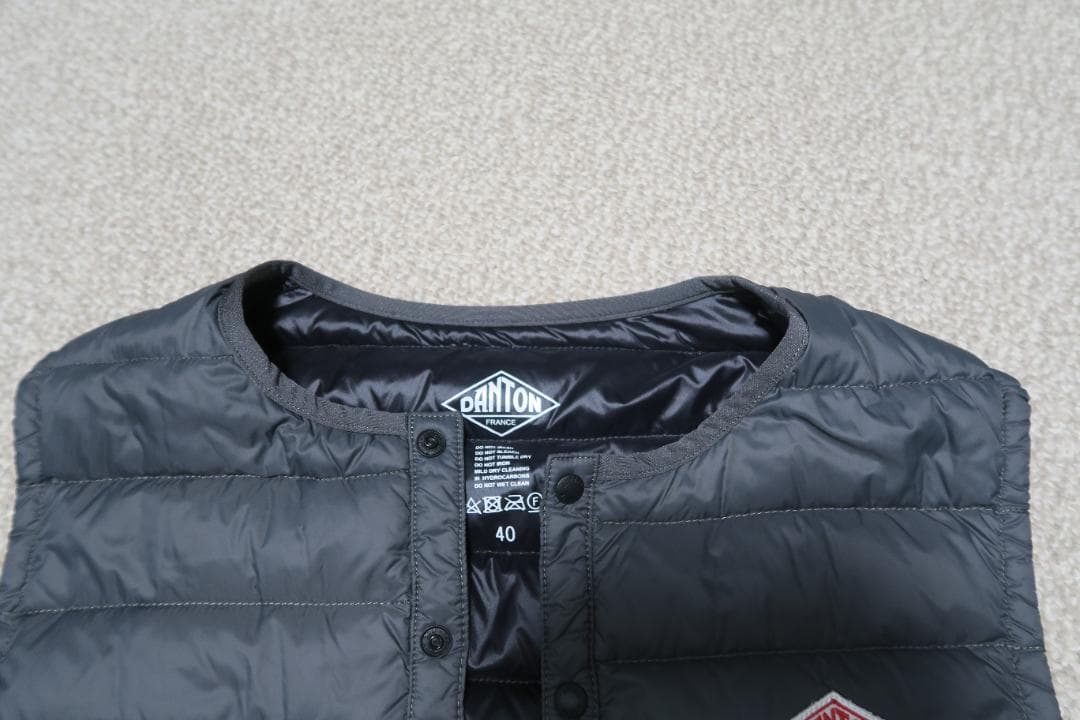 DANTON ダウンベスト グレー ダントン　サイズ40