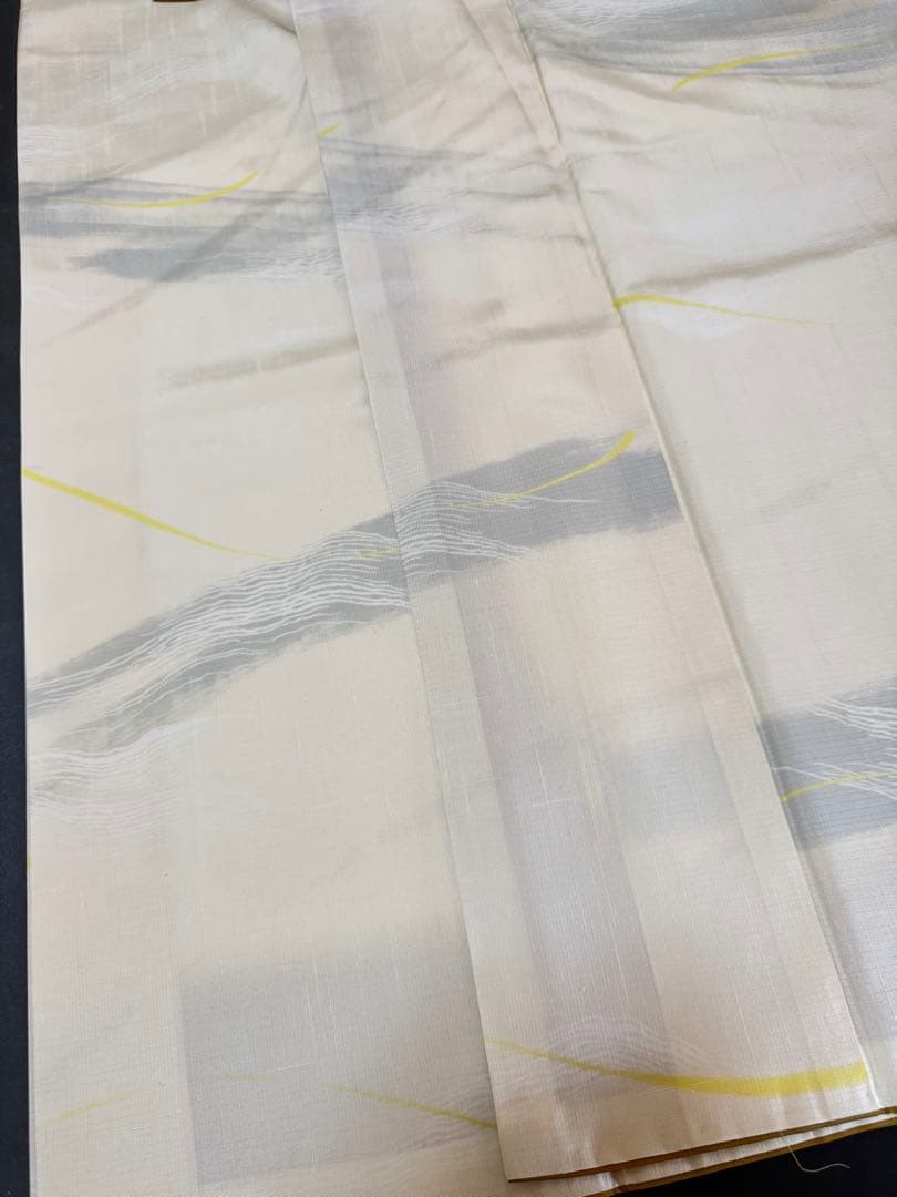 【銘品新品】旭日小綬章勲章「迫田龍鳳氏作」本場結城紬 オフホワイト色 トール寸