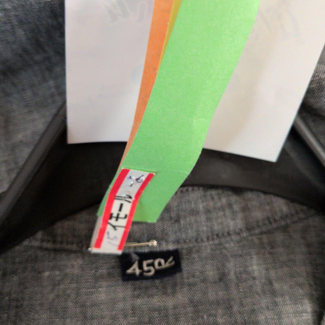 45R　フリルチュニック　ダンガリーロングシャツ　長袖　　クリーニング済