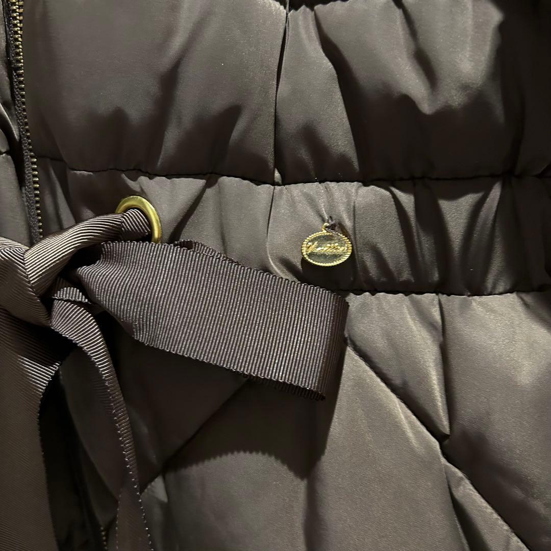 ロングコート ウエストリボン ロゴチャーム le reve vaniller