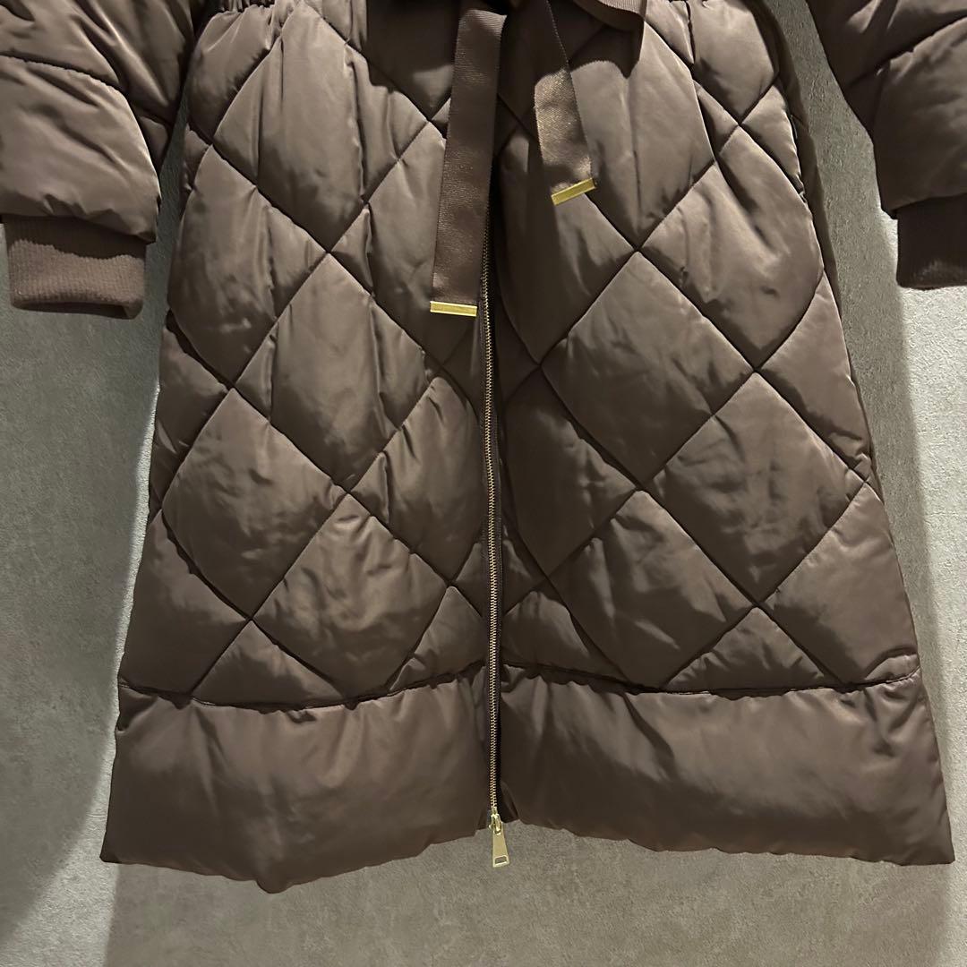 ロングコート ウエストリボン ロゴチャーム le reve vaniller